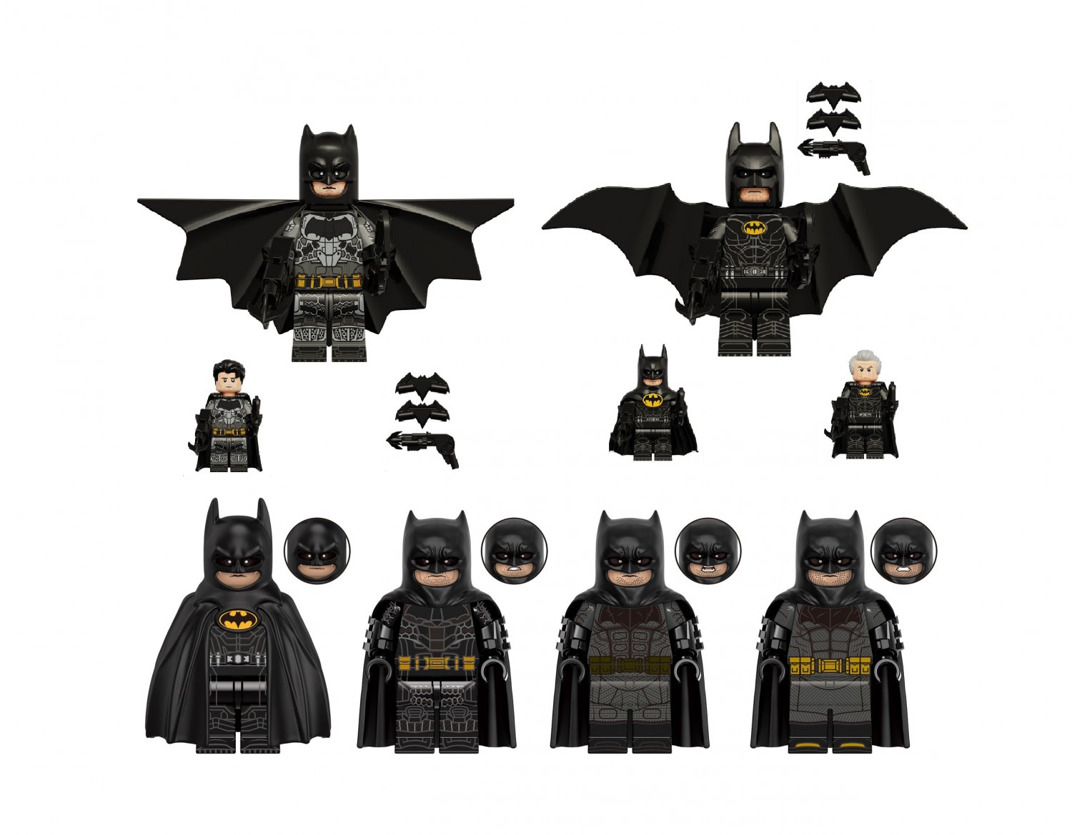 6pcs Parallel Universes Batman Minifigures Compatible Lego The Flash Movie Set