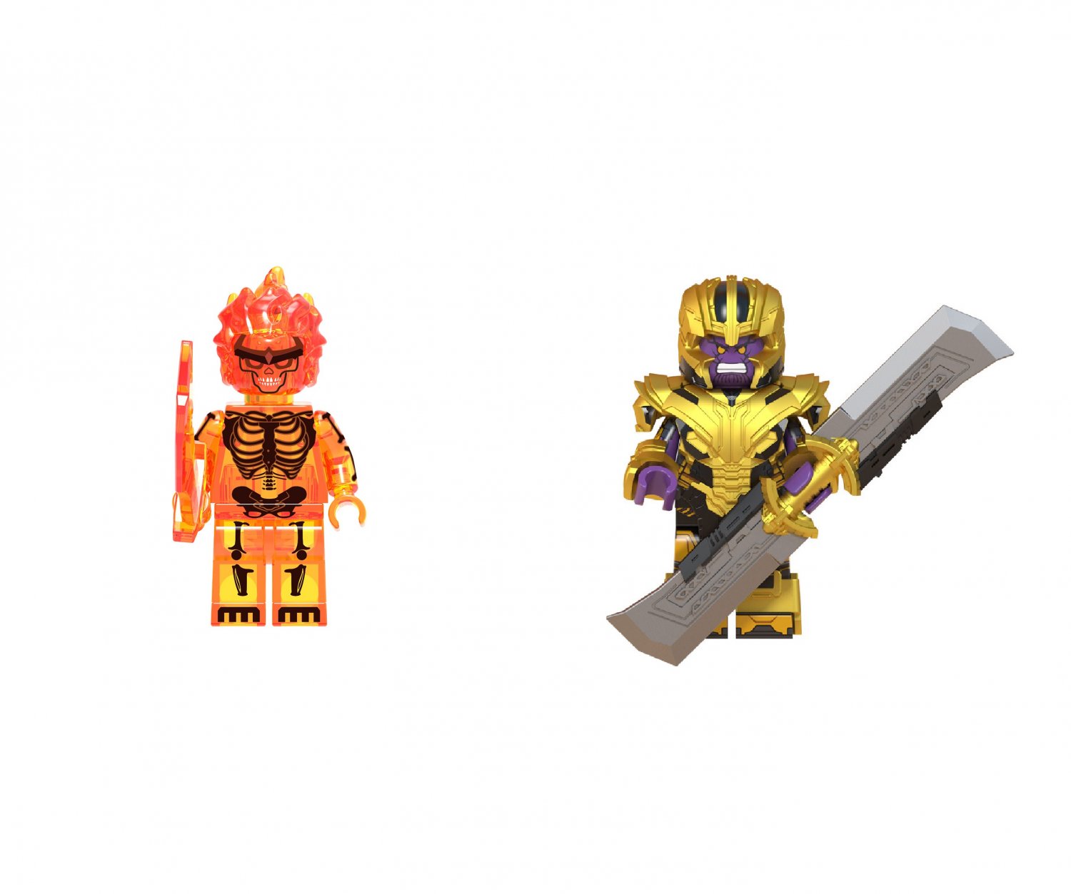Surtur vs Thanos Minifigures Compatible Lego The Avengers Sets