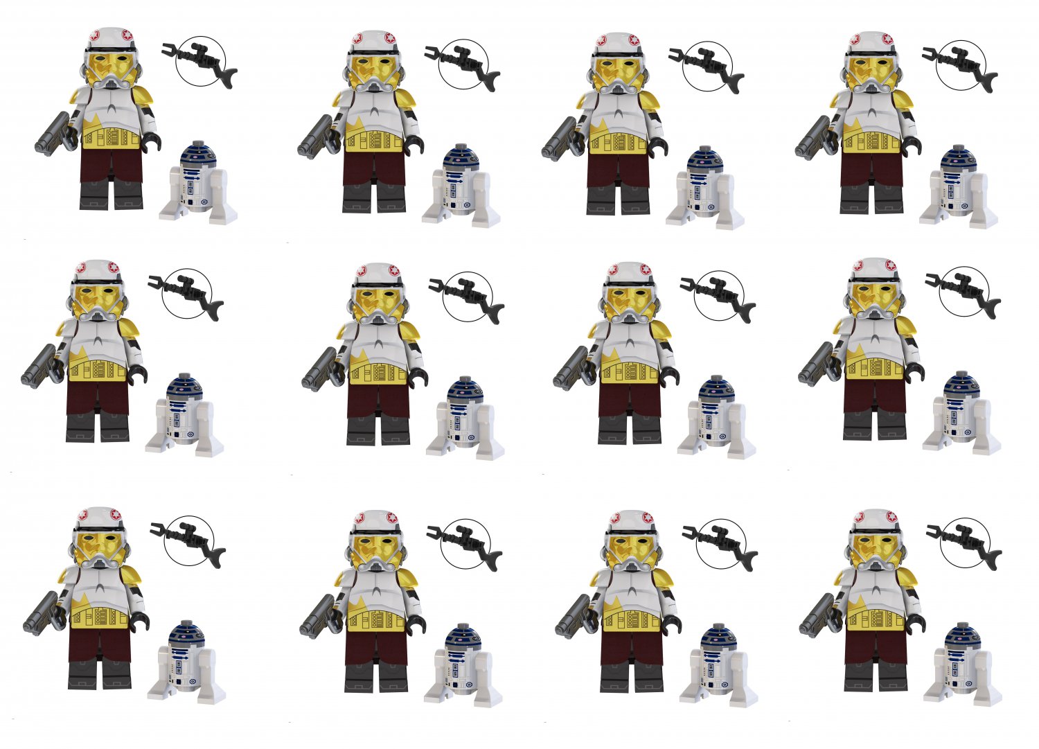 12pcs Captain Enoch Minifigures Compatible Lego Star Wars TV Sets