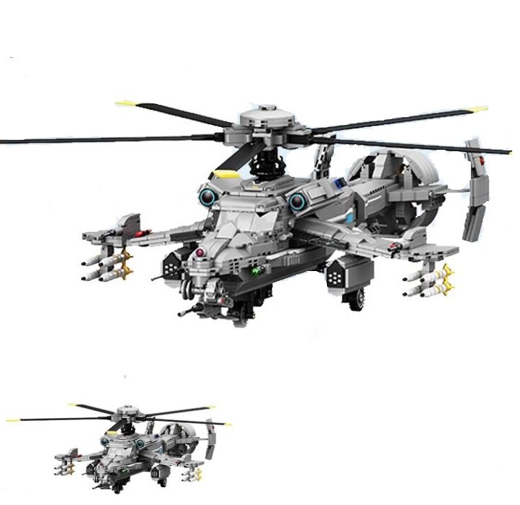 Fire Wolf Battle Helicopter Minifigures Compatible Lego Helicopter Set
