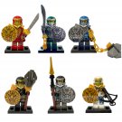 6pcs Lloyd Lion King Gold Shield Minifigures Lego Compatible Ninjago Set