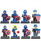 8pcs Comic Edition Captain America Minifigures Lego Compatible The Avengers Set