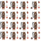 Wolf Head Warrior Soldier Minifigures Lego Compatible Middle Ages Sets