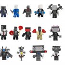 14pcs Skibidi Toilet Mechanical Titan TV Man Minifigures Lego Compatible Game Sets