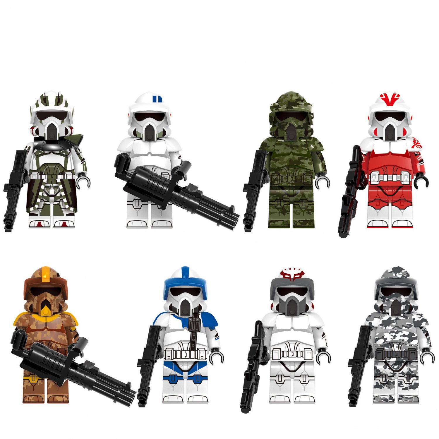 8pcs Clone Troopers ARF Legion Minifigures Lego Compatible Star Wars Legion Set