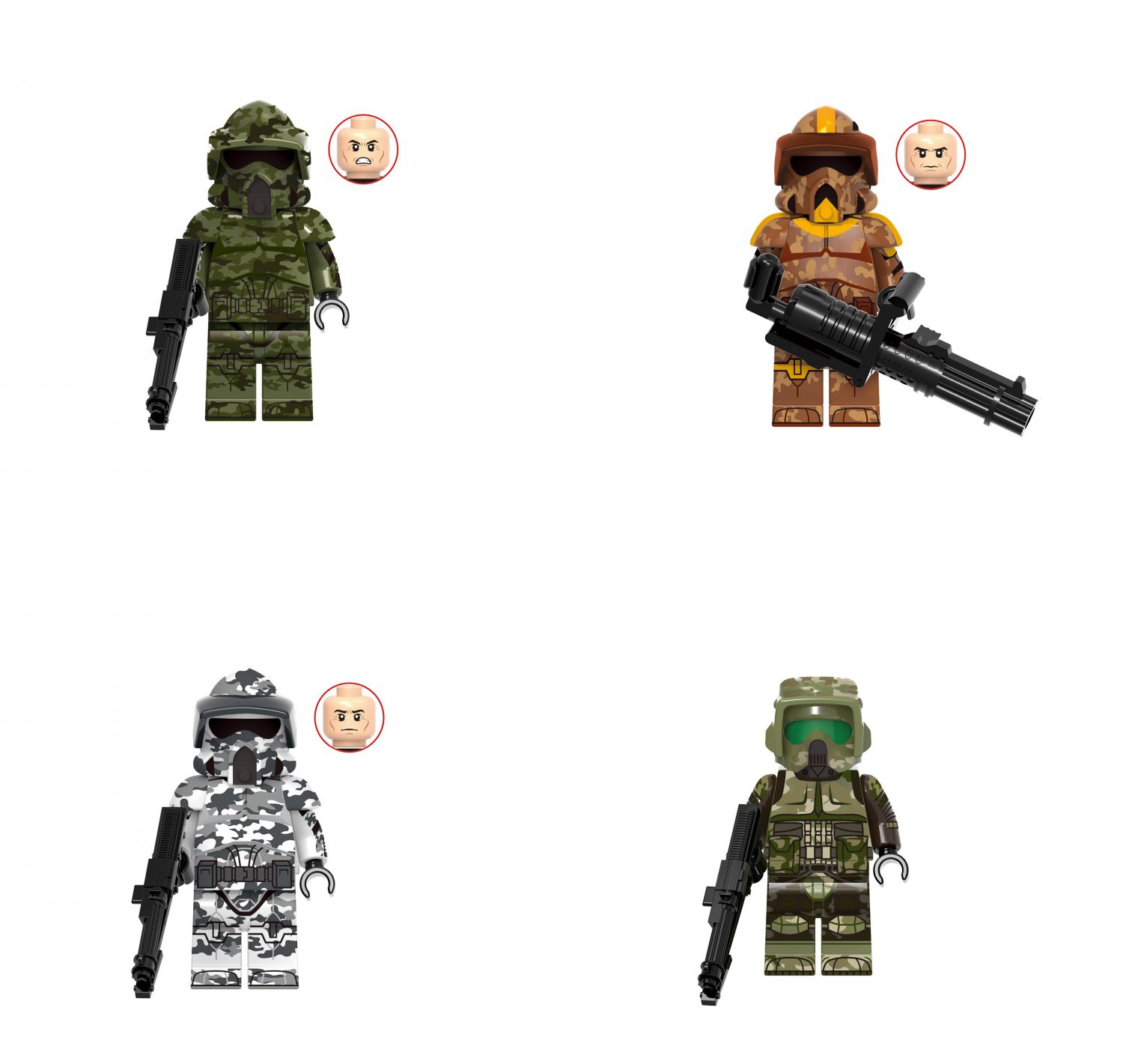 Advanced Recon Force Trooper Minifigures Lego Compatible Star Wars Attack of the Clones Set