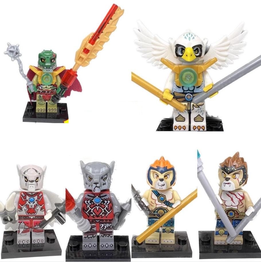 Croc Tribe Worriz Eris Strainor Minifigures Lego Compatible Comic legend Set