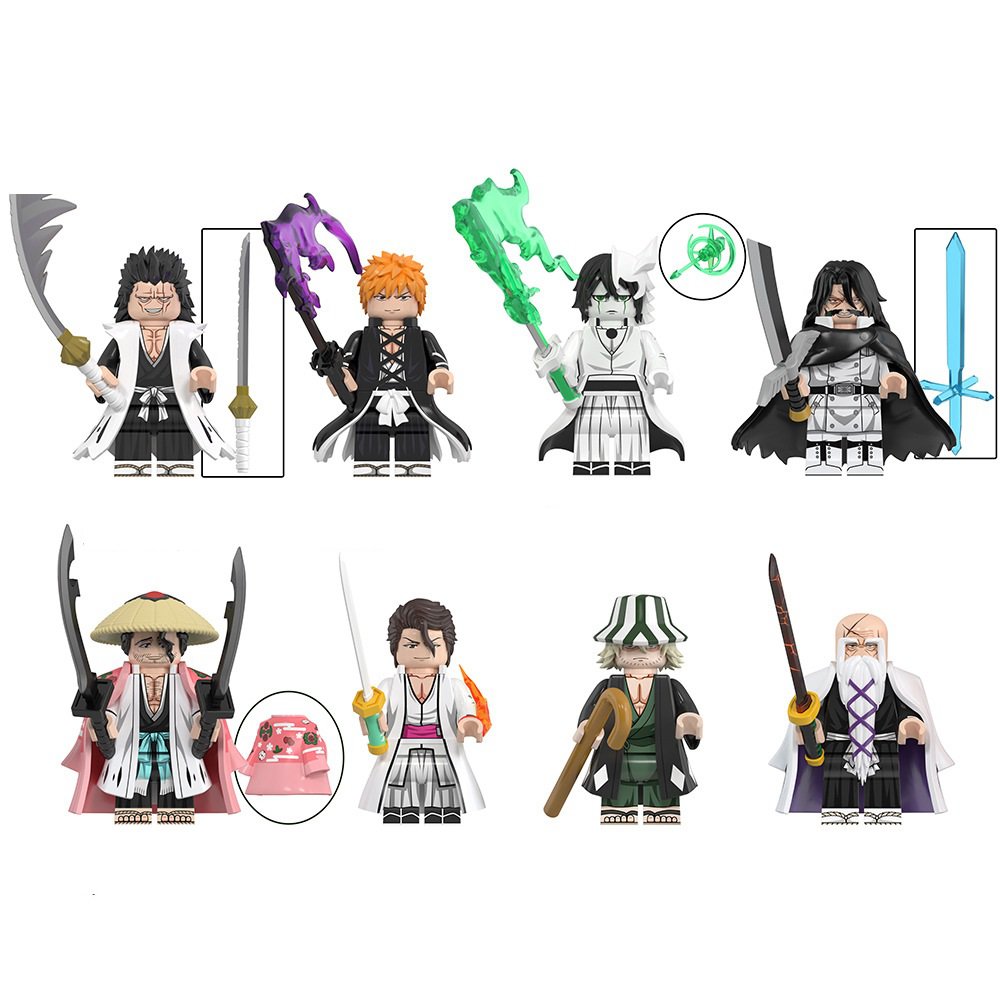 Comic Bleach Character Minifigures Lego Compatible Minifigure Set