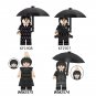 4pcs Wednesday Addams Minifigures Lego Compatible TV Sets