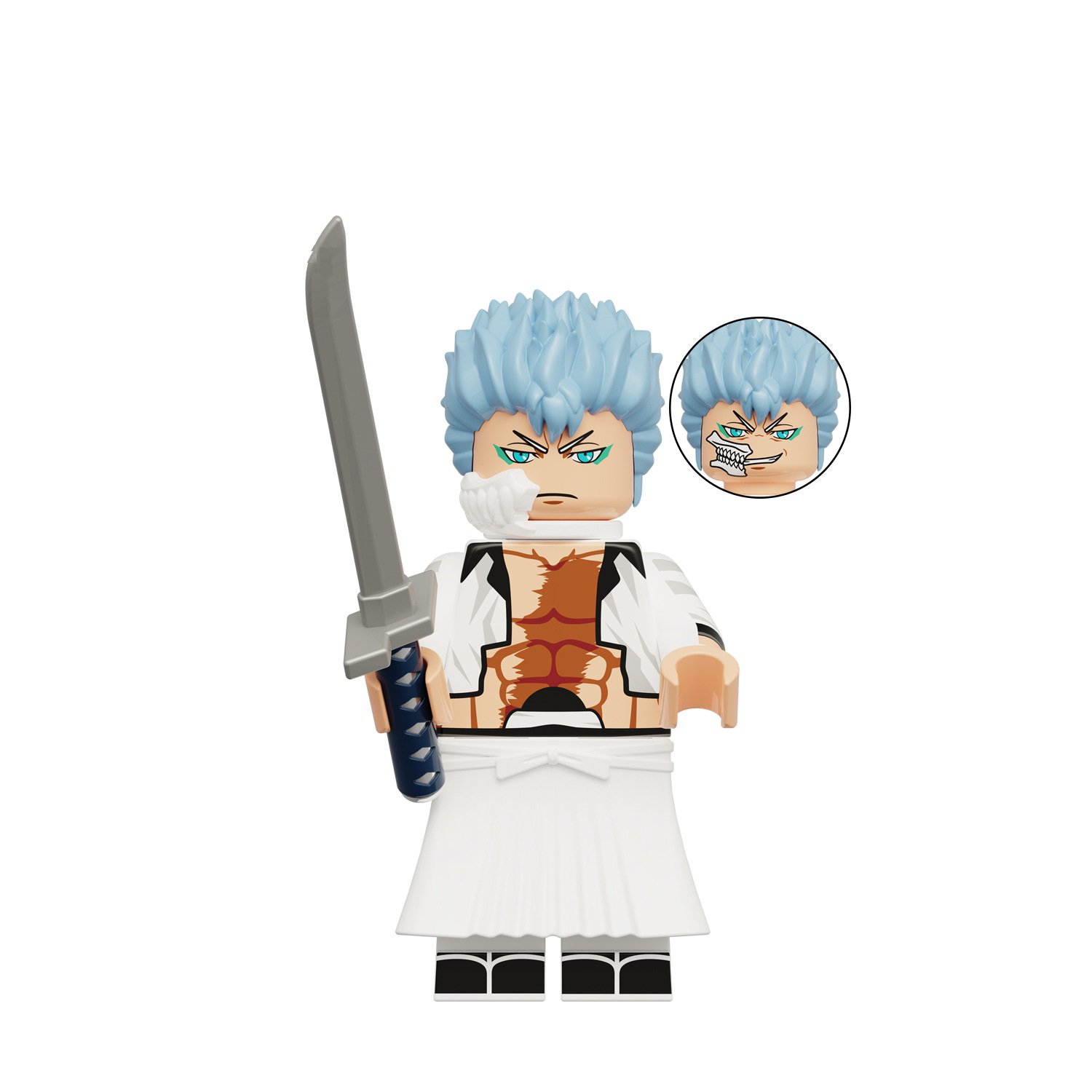 Grimmjow Jeagerjaques Minifigures Lego Compatible Bleach Minifigure