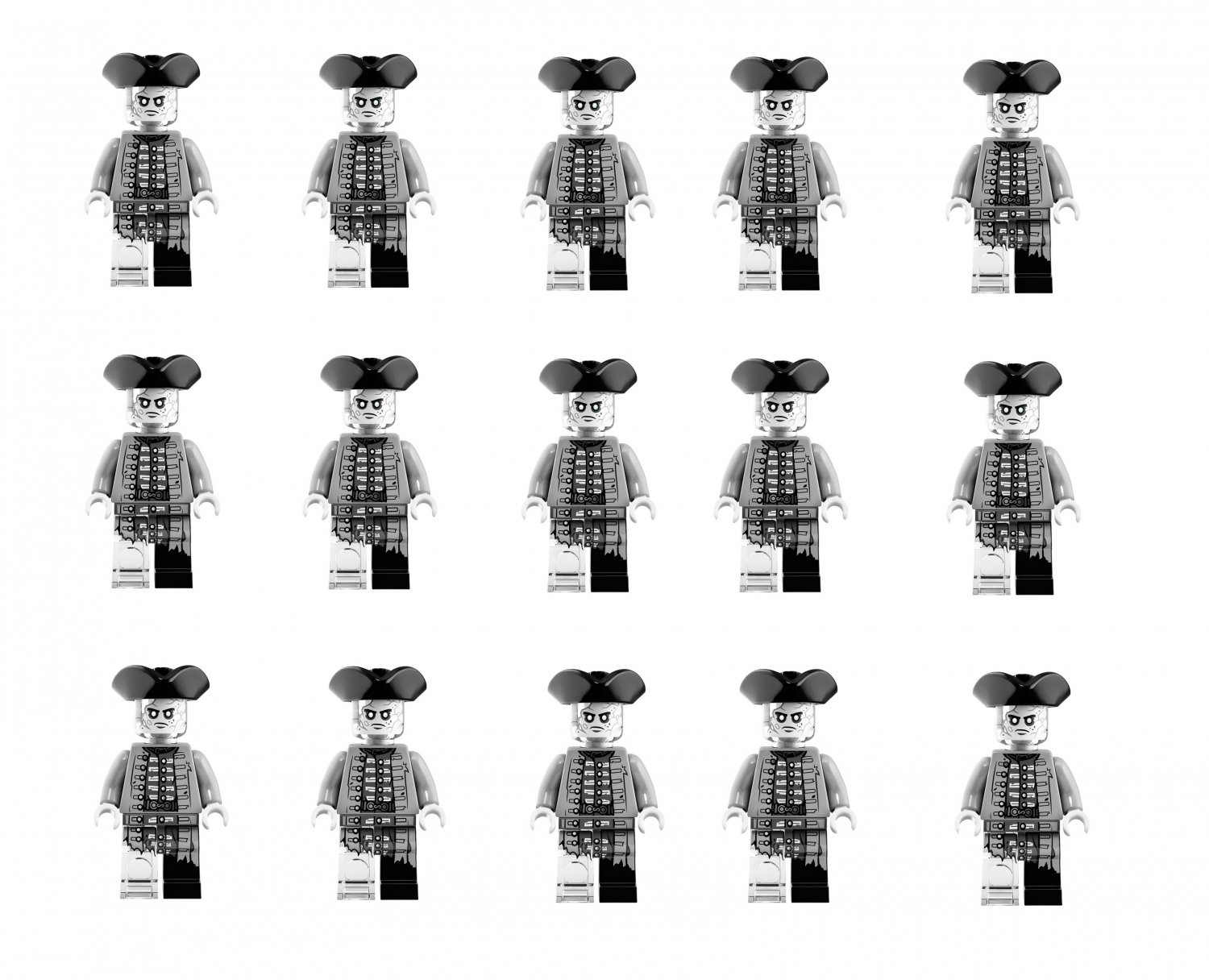 15pcs Deadly Undead Crew Member Minifigures Lego Compatible Pirates of the Caribbean Set