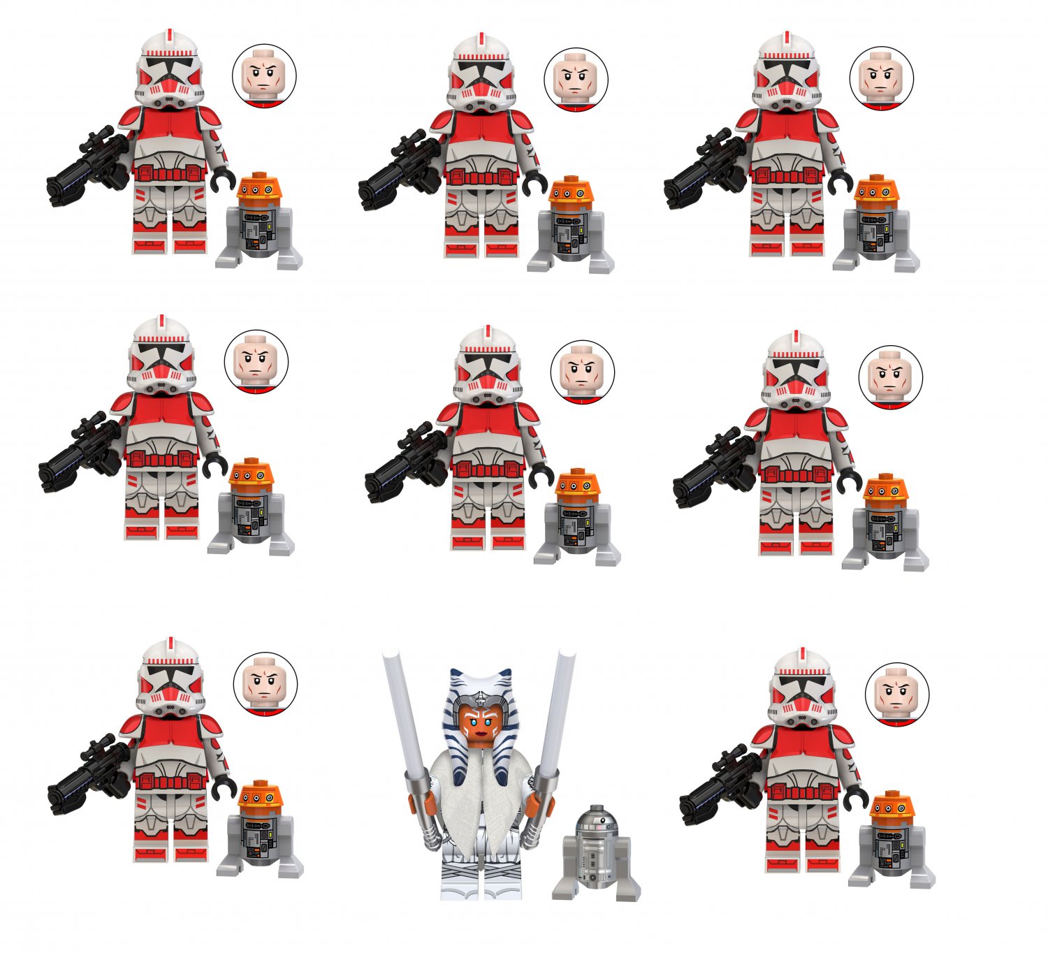 9 Best Clone Shock Trooper Ahsoka Minifigures Lego Compatible Ahsoka TV Set
