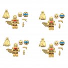 4pcs Golden Thermal Energy Batman Minifigures Lego Compatible Batman Set