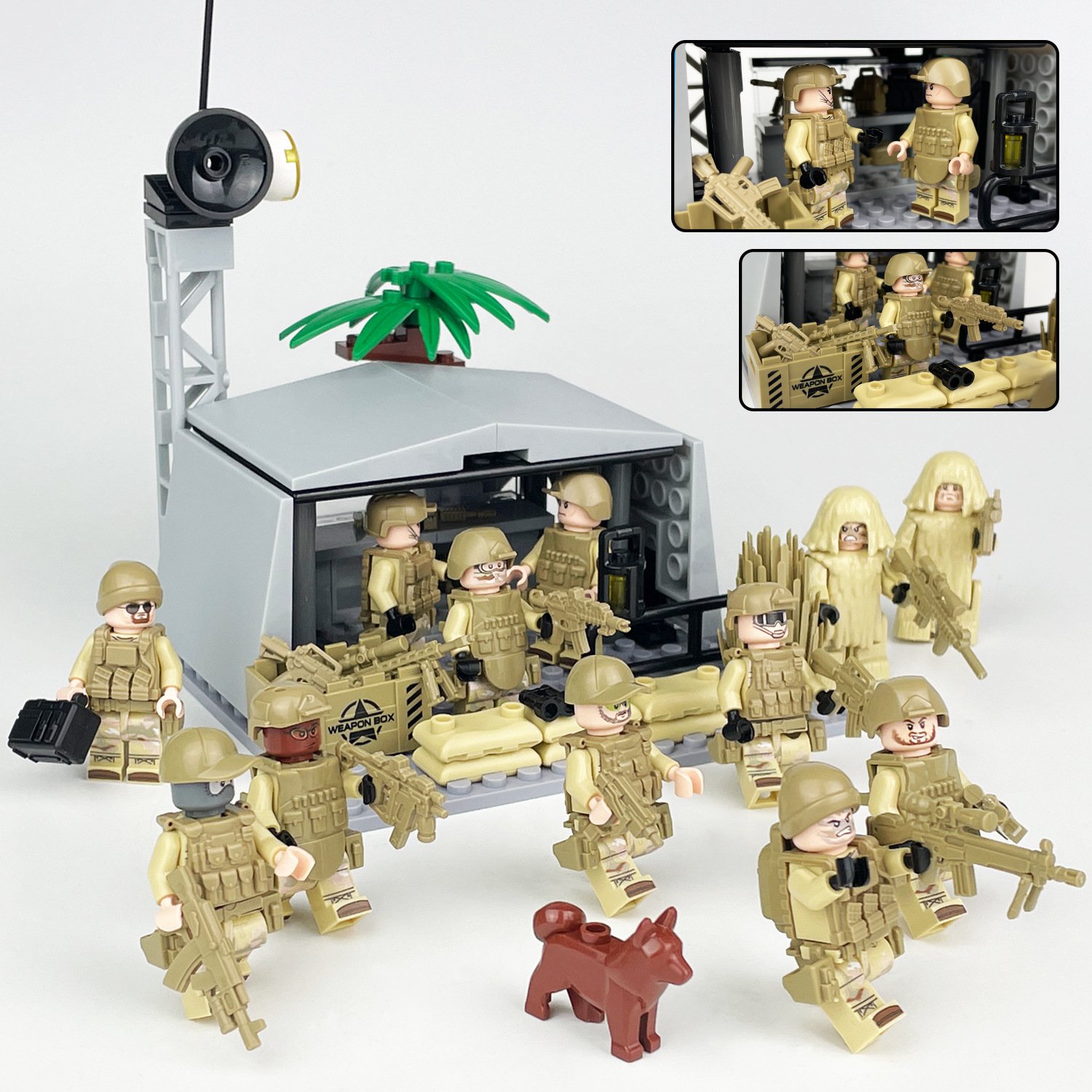 Desert Special Forces Field Base Minifigures Lego Compatible Modern Military Set