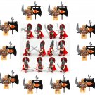 Ancient Rome VS Orc Minifigures Lego Compatible Medieval Knight Sets