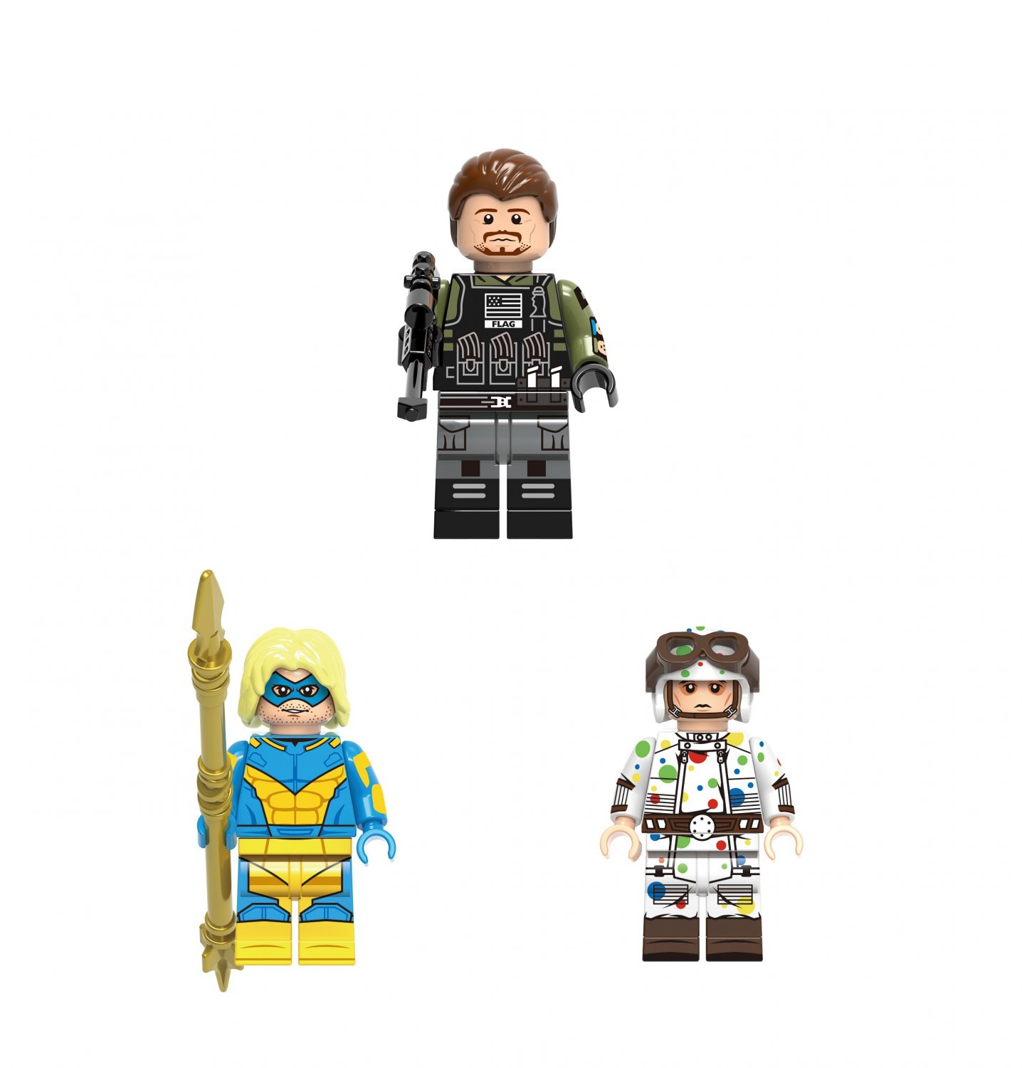 Rick Flag Polka Dot Man Javelin Minifigures Lego Compatible Suicide Squad Set