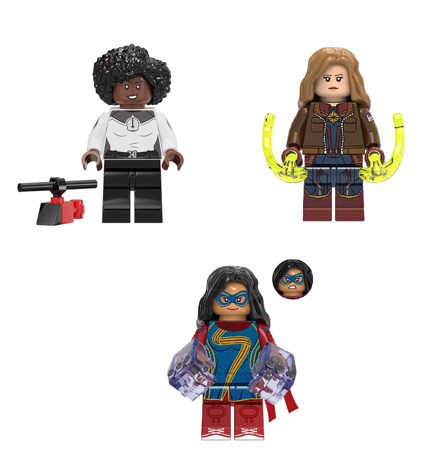 Spectrum Ms.Marvel Carol Danvers Minifigures Lego Compatible Superhero Movie Set