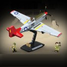 America Mustang P-51 Fighter Minifigures Lego Compatible WW2 Fighter Set