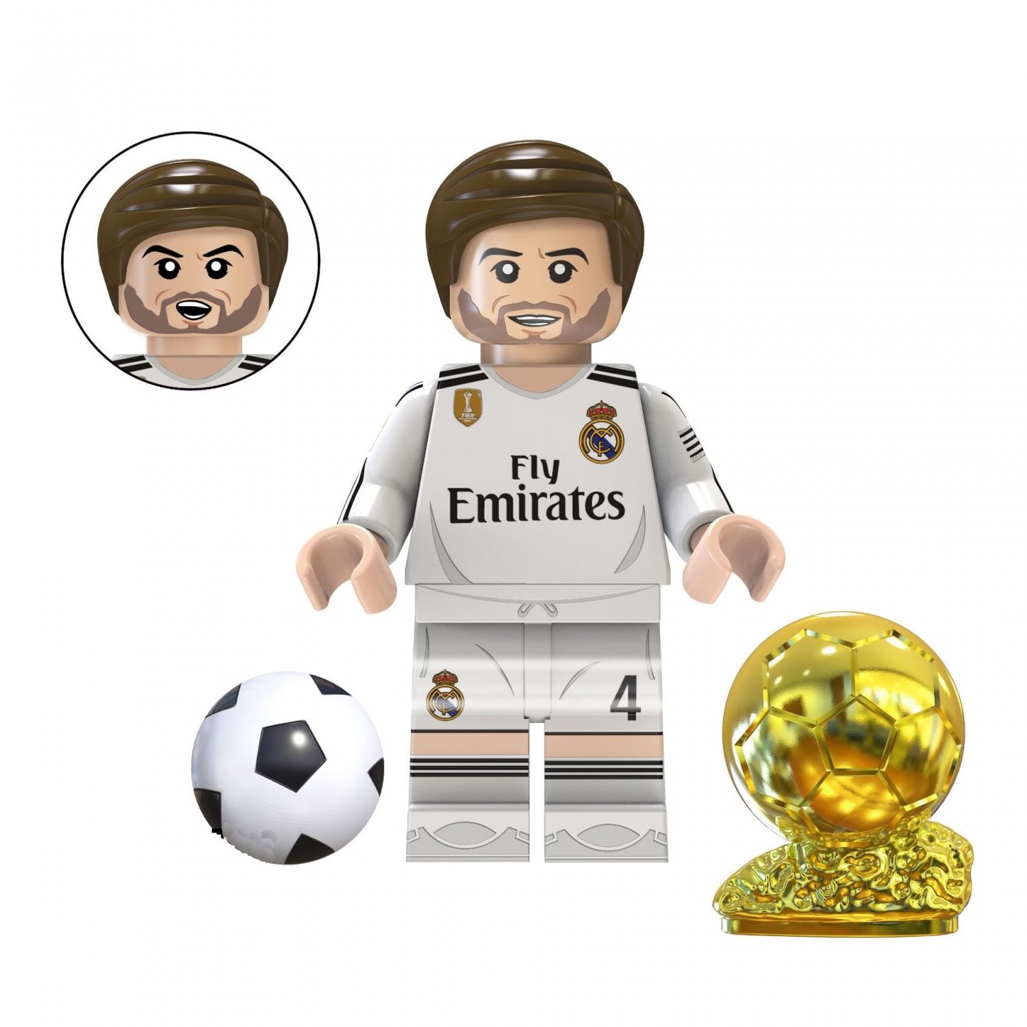 Sergio Ramos Minifigures Lego Compatible Football Star Minifigure