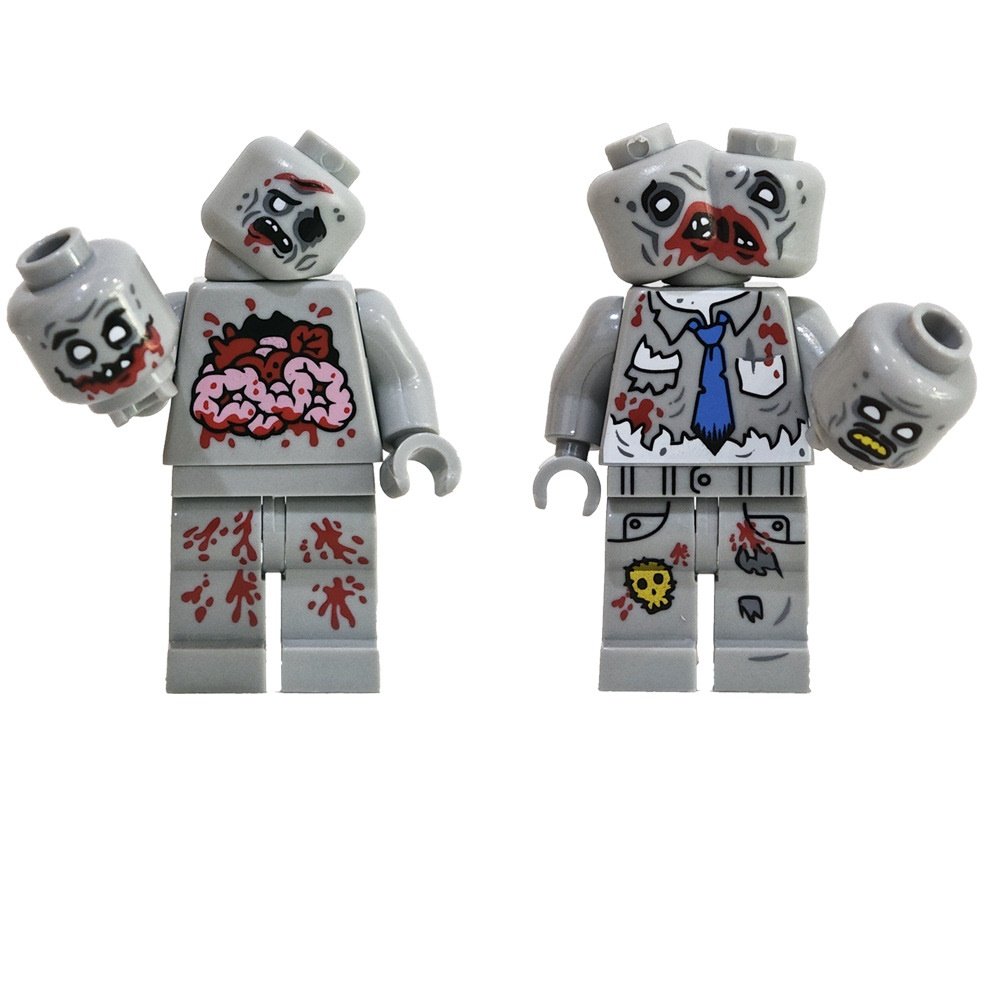 2pcs The Walking Dead Walking corpse Minifigures Lego Compatible  Movie Set