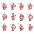 12pcs Croatian Knight Legion Minifigures Lego Compatible Medieval Knight Sets