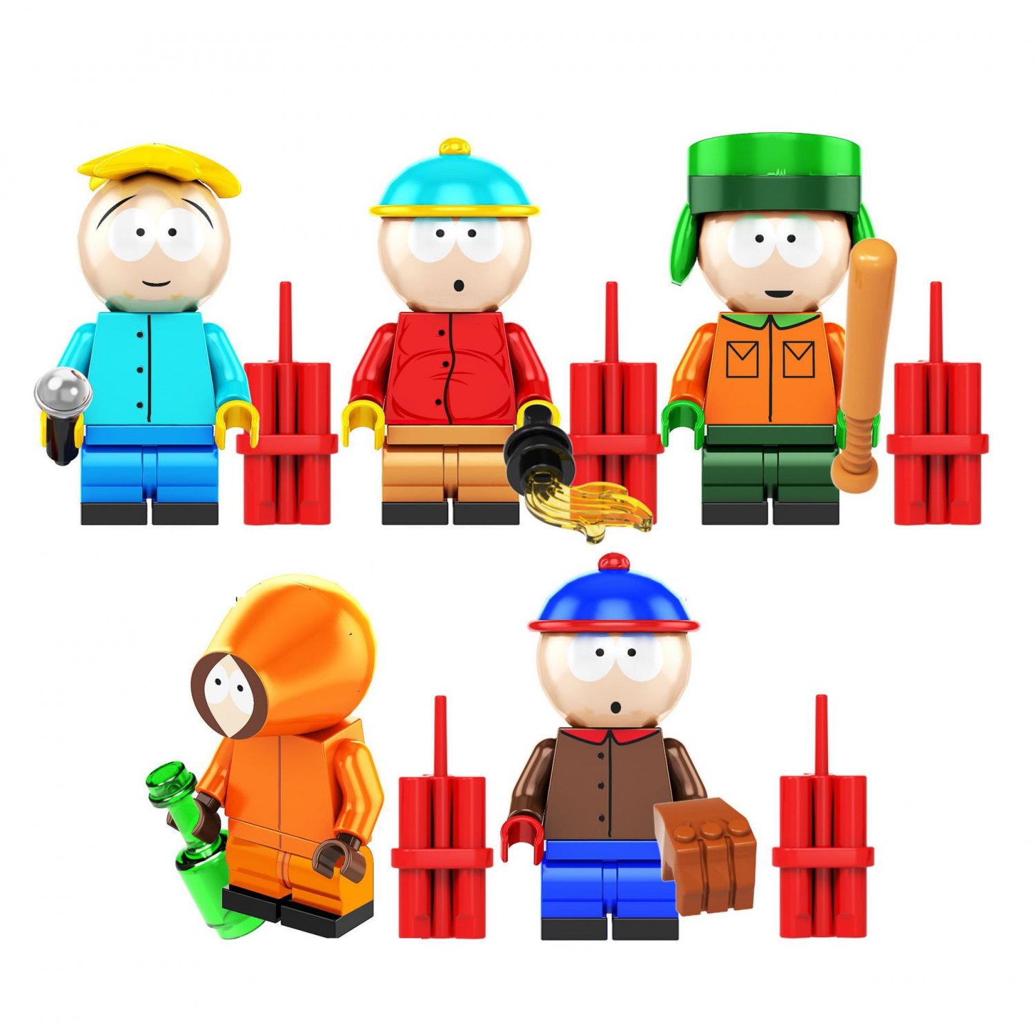 Stan Marsh Kenny McCormick Eric.cartman Minifigures Lego Compatible South Park Set