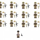 13pcs Germany Afrika Korps Erwin Rommel Minifigures Lego Compatible WW2 Military Set