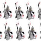 Knights Templar Heavy War-Horse Minifigures Lego Compatible Medieval Knight Set