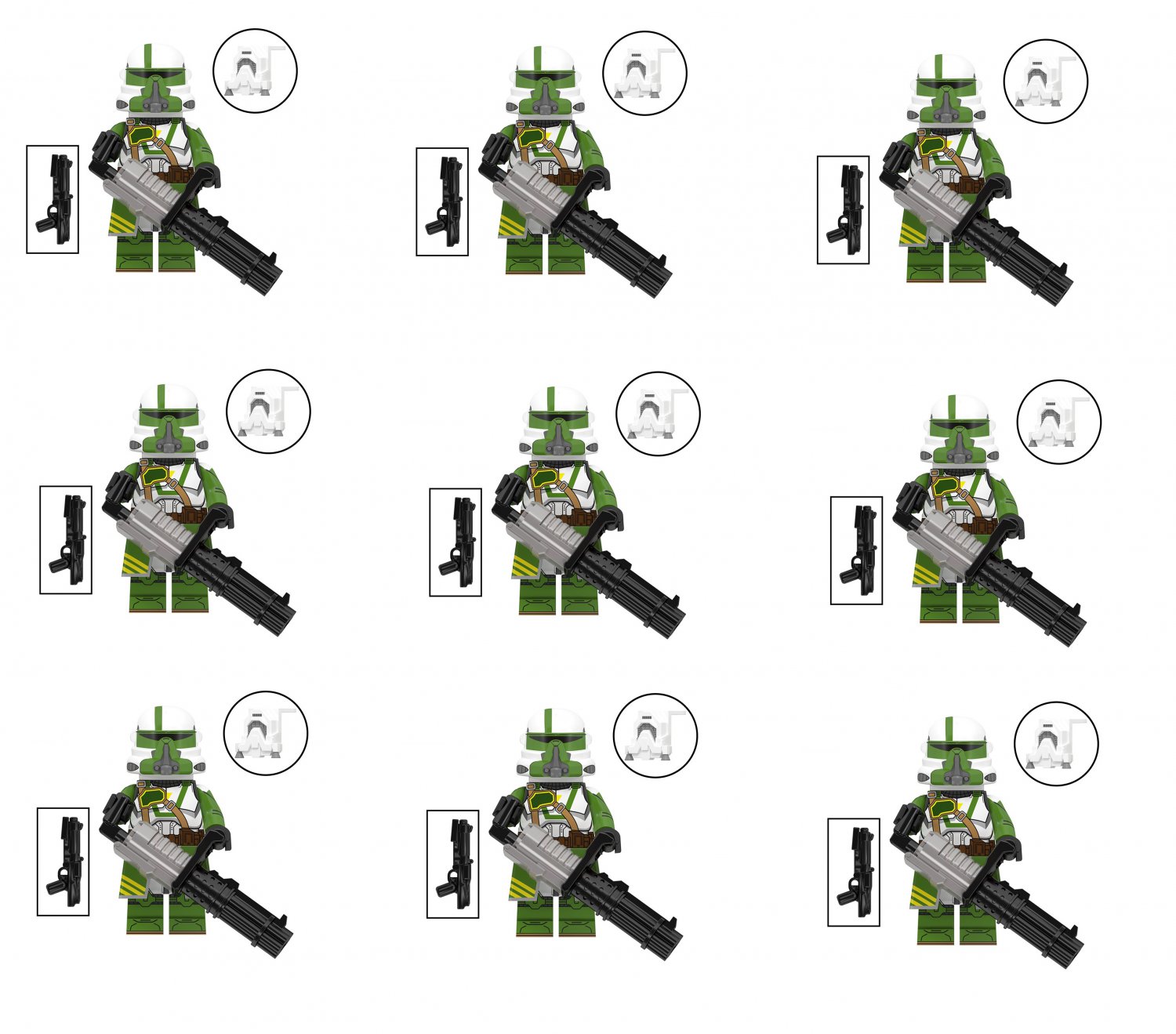 9pcs Star Wars Doomsday Commander Minifigures Lego Compatible America TV Sets