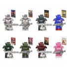 8pcs T60 Power Armor Minifigures Lego Compatible Irradiés Sets