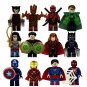 12pcs Groot Superman Wonder Woman Iron Man Minifigures Lego Compatible US Superhero Set