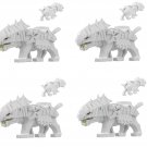 4pcs White Wolf Minifigures Lego Compatible The Rings of Power Season 1 Set