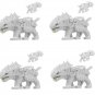 4pcs White Wolf Minifigures Lego Compatible The Rings of Power Season 1 Set