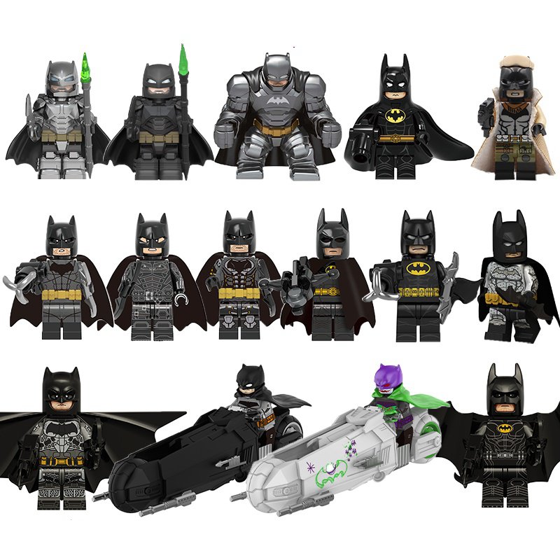15pcs Heavy Batman White Knight Joker Knight Minifigures Lego Compatible DC Superhero Set
