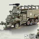 America M3 Half Track Armored Vehicle Minifigures Lego Compatible WW2 Military Sets