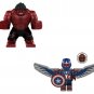 Red Hulk and New Captain America Minifigures Lego Compatible Captain America 4 Set
