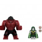 Red Hulk and Doctor Doom Minifigures Lego Compatible The Avengers Sets