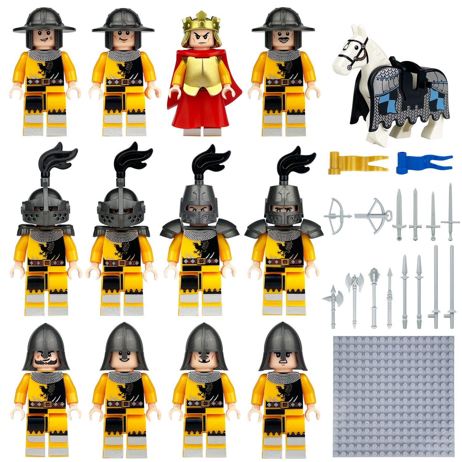 12pcs Evil Dragon Knight Minifigures Lego Compatible Medieval Knight Sets