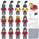 12pcs The English Crusaders Knight Minifigures Lego Compatible Medieval Knight Sets