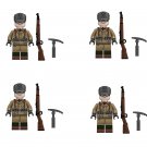 4pcs 98K Edelweiss Gebirgsjager Minifigures Lego Compatible WW2 Germany Sets
