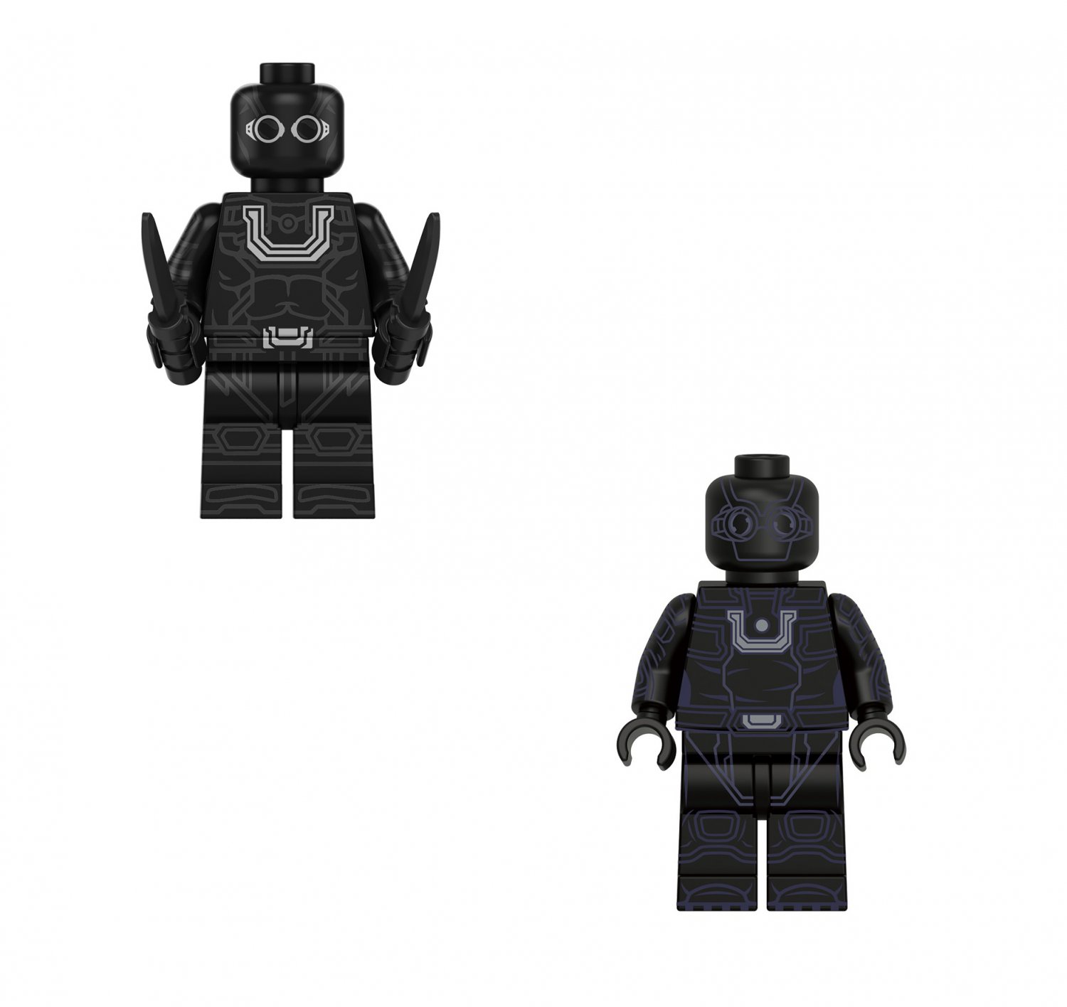 2pcs Black Noir Minifigures Lego Compatible 2025 Superman movie Sets