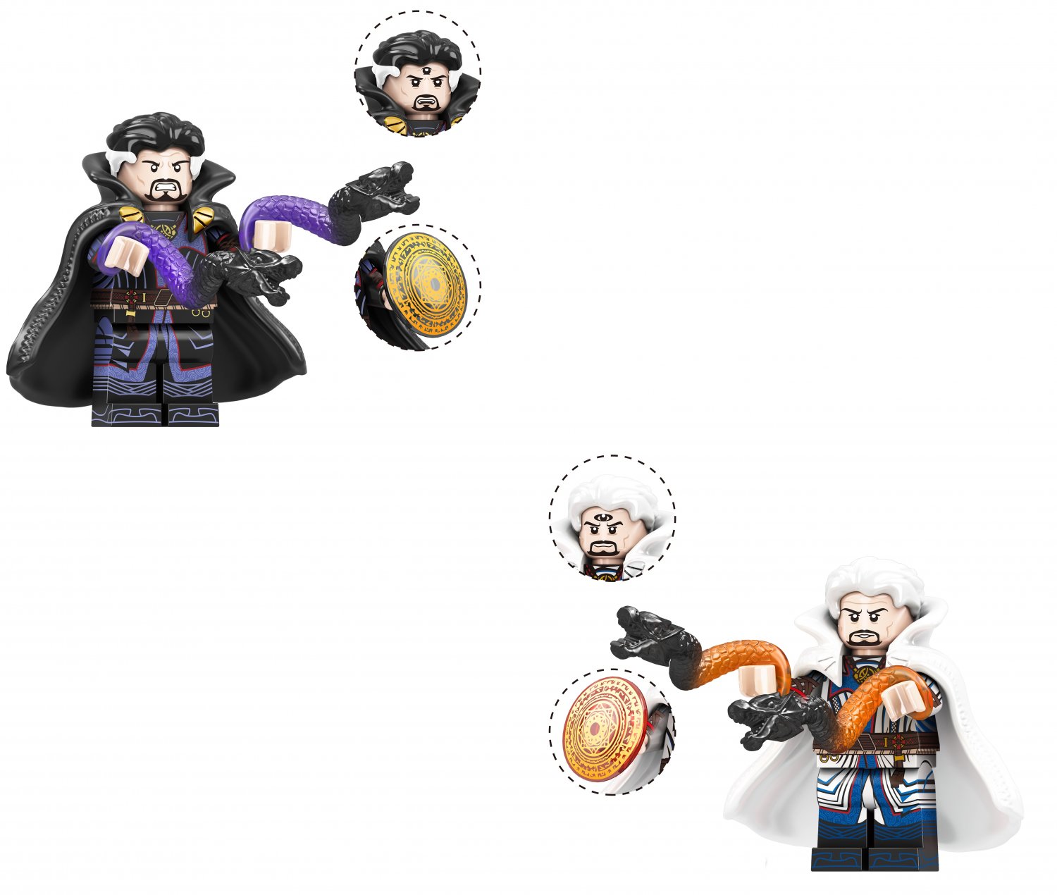 2pcs Doctor Strange Snake hand Minifigures Lego Compatible Doctor Strange Movie Sets
