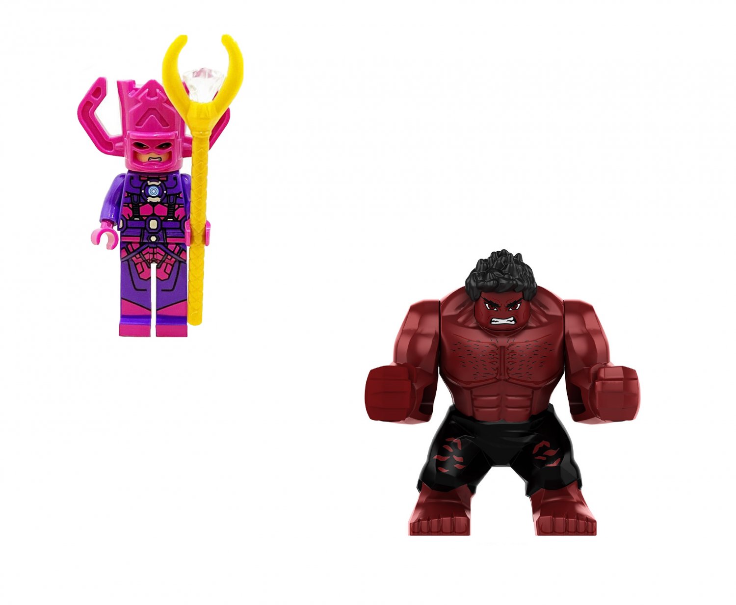 Galactus Vs Red Hulk Minifigures Lego Compatible New Super Heroes Sets
