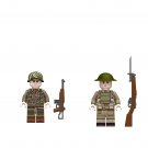 British infantry and U.S Airborne 101st M1 Carbine Minifigures Lego Compatible WW2 Sets