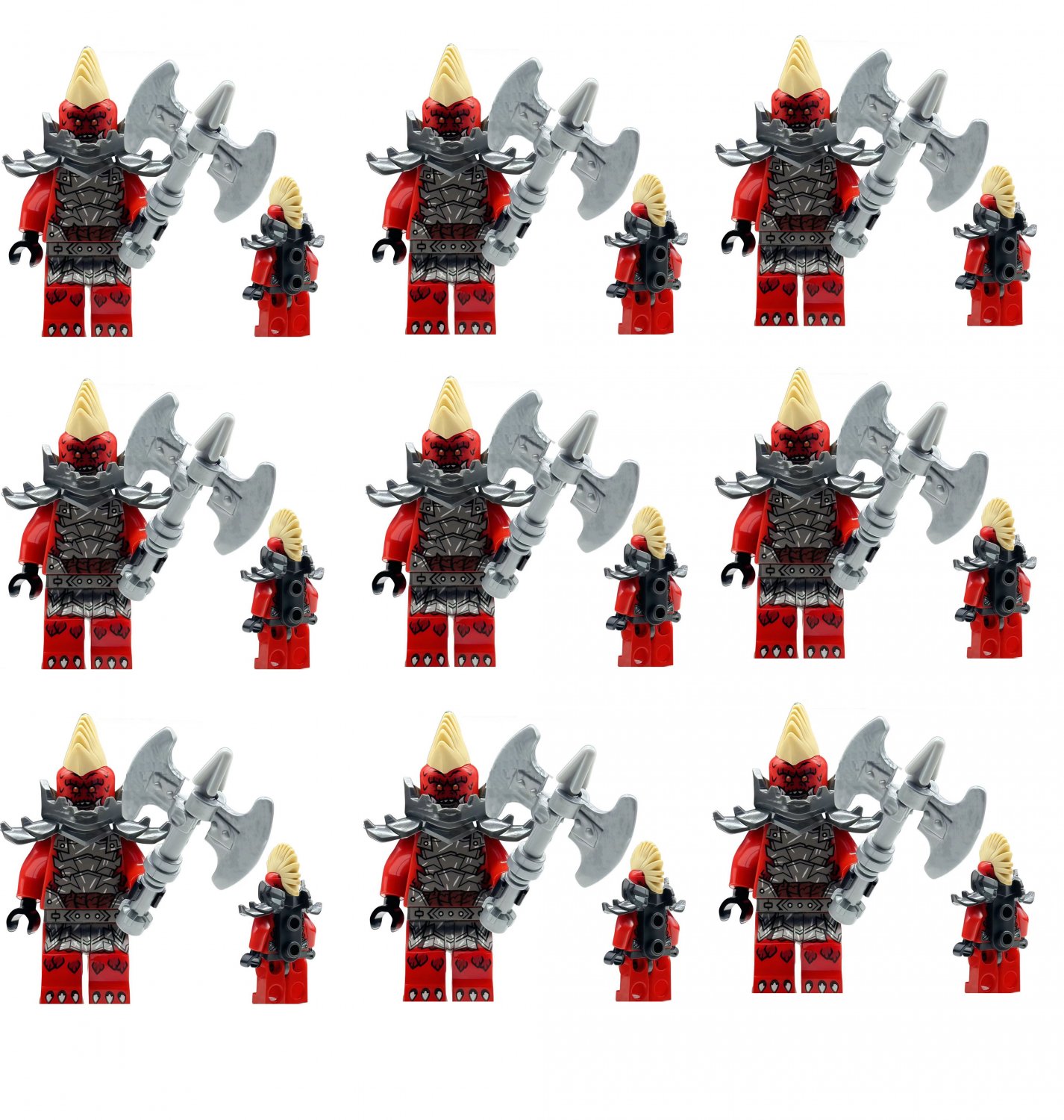 9pcs Dragonian Scout Minifigures Lego Compatible Ninjago Dragonian Storm Village Sets