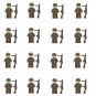 16pcs America Soldier Browning machine gun Minifigures Lego Compatible WW2 Military Sets