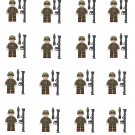 16pcs America Soldier Bazuca Minifigures Lego Compatible WW2 101st Airborne Division Sets