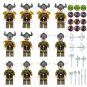12pcs Vikings Pirates Minifigures Lego Compatible Nordic Pirates Sets