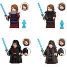 4pcs Anakin Skywalker Minifigures Lego Compatible Star Wars The Clone Wars Sets