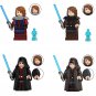 4pcs Anakin Skywalker Minifigures Lego Compatible Star Wars The Clone Wars Sets